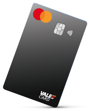 Cartão ValeCard Mastercard da plataforma de pagamento